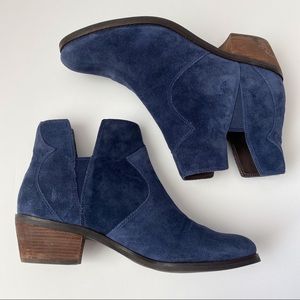 Cole Haan Blue Suede Booties